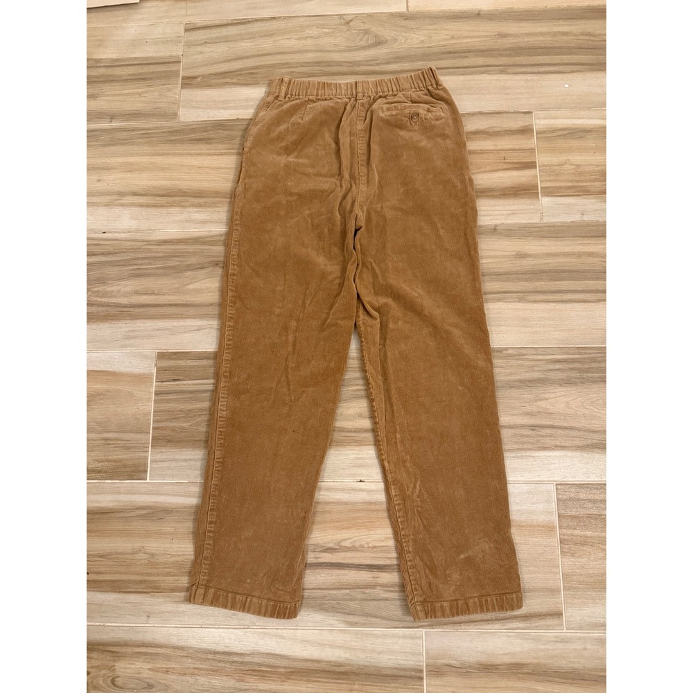 LL Bean Original Fit Corduroy Pants Womens 10 Reg Tan High Rise Straight Leg - Picture 3 of 5